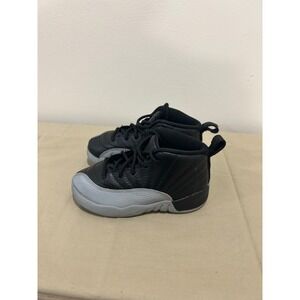 Toddler Air Jordan 9c Retro sneakers in a black and wolf grey